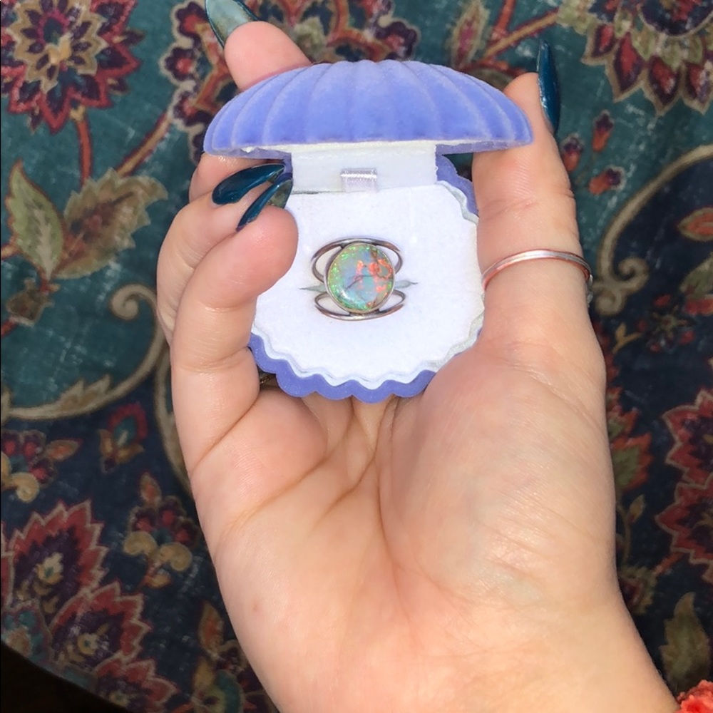Moon Haus Lap Opal Saturn Ring